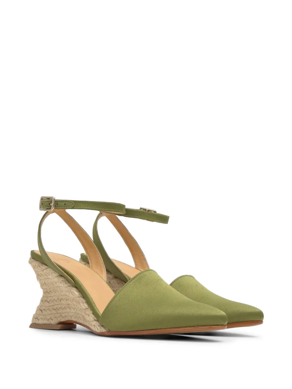 Castañer Judi espadrilles met sleehak Groen