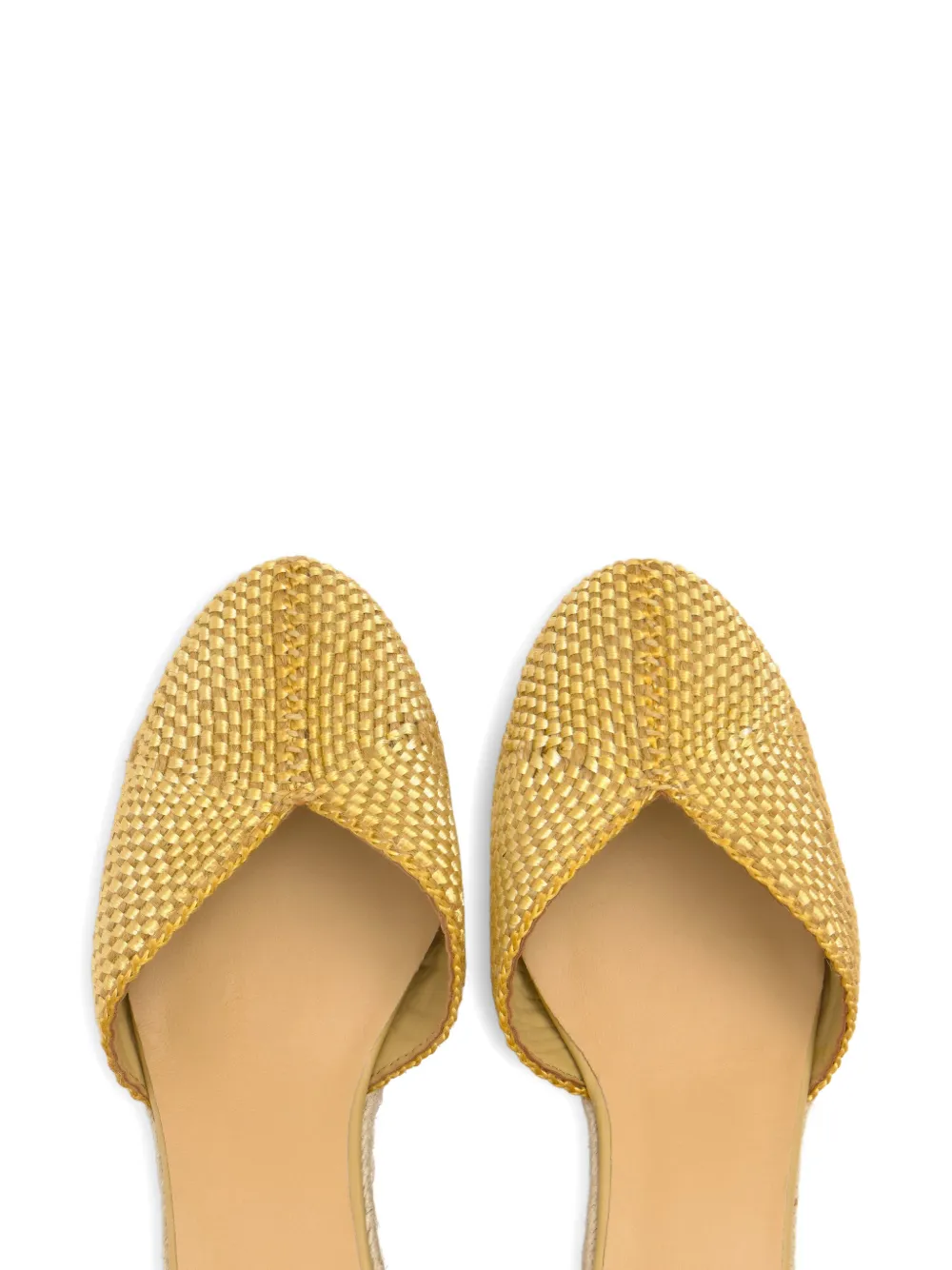 Castañer Cora espadrilles met sleehak Geel