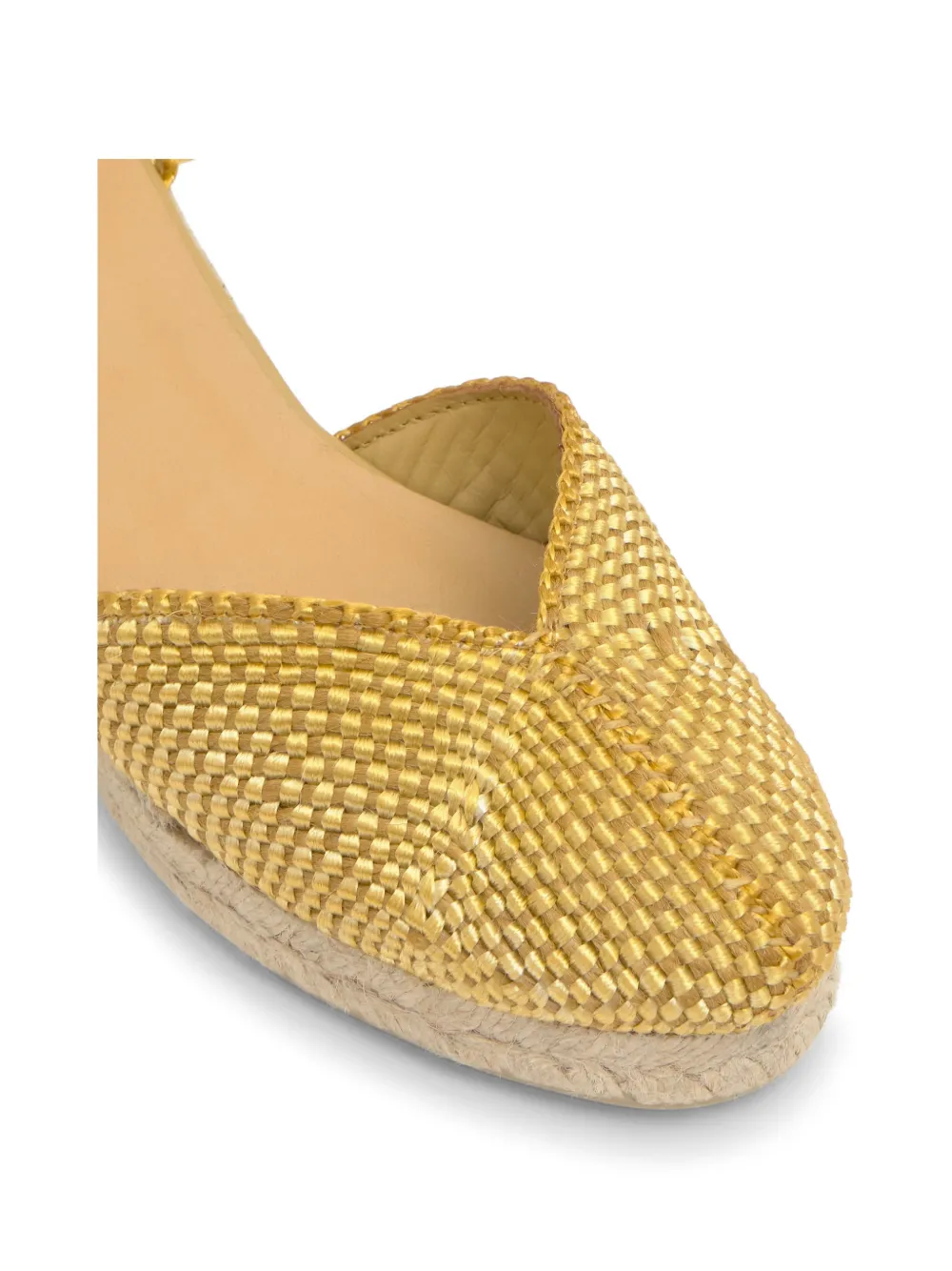 Castañer Cora espadrilles met sleehak Geel