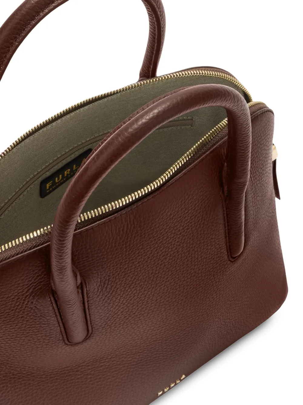 Furla S Atmosfera Dome leren shopper Bruin