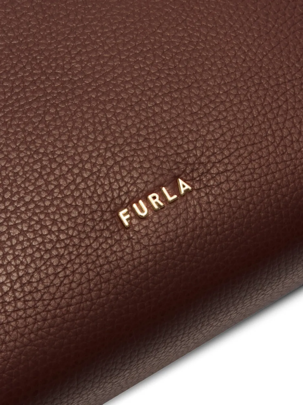 Furla S Atmosfera Dome leren shopper Bruin