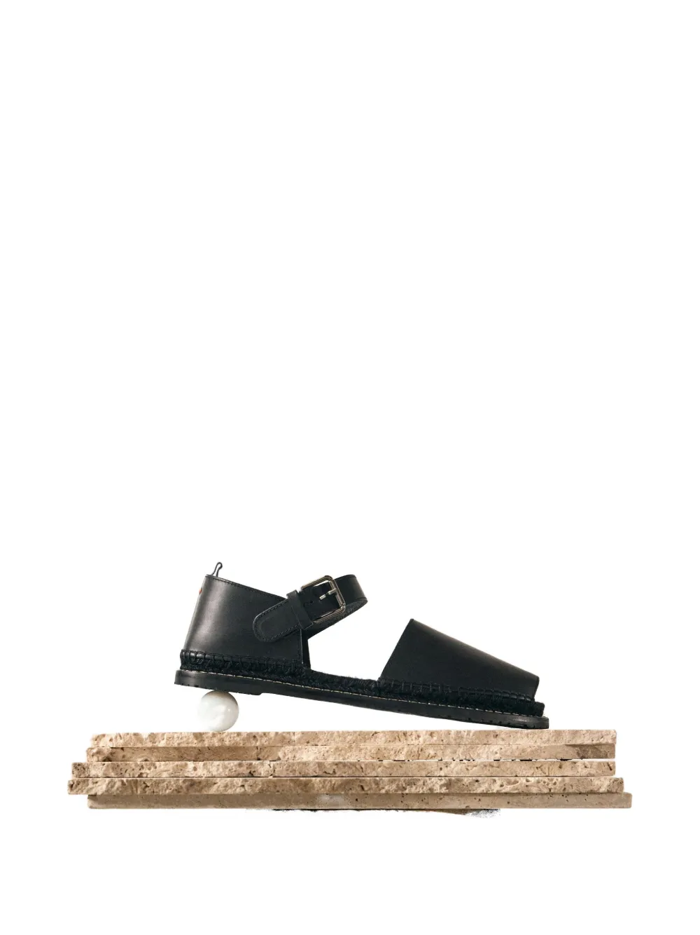 Castañer Fer leather sandals Zwart