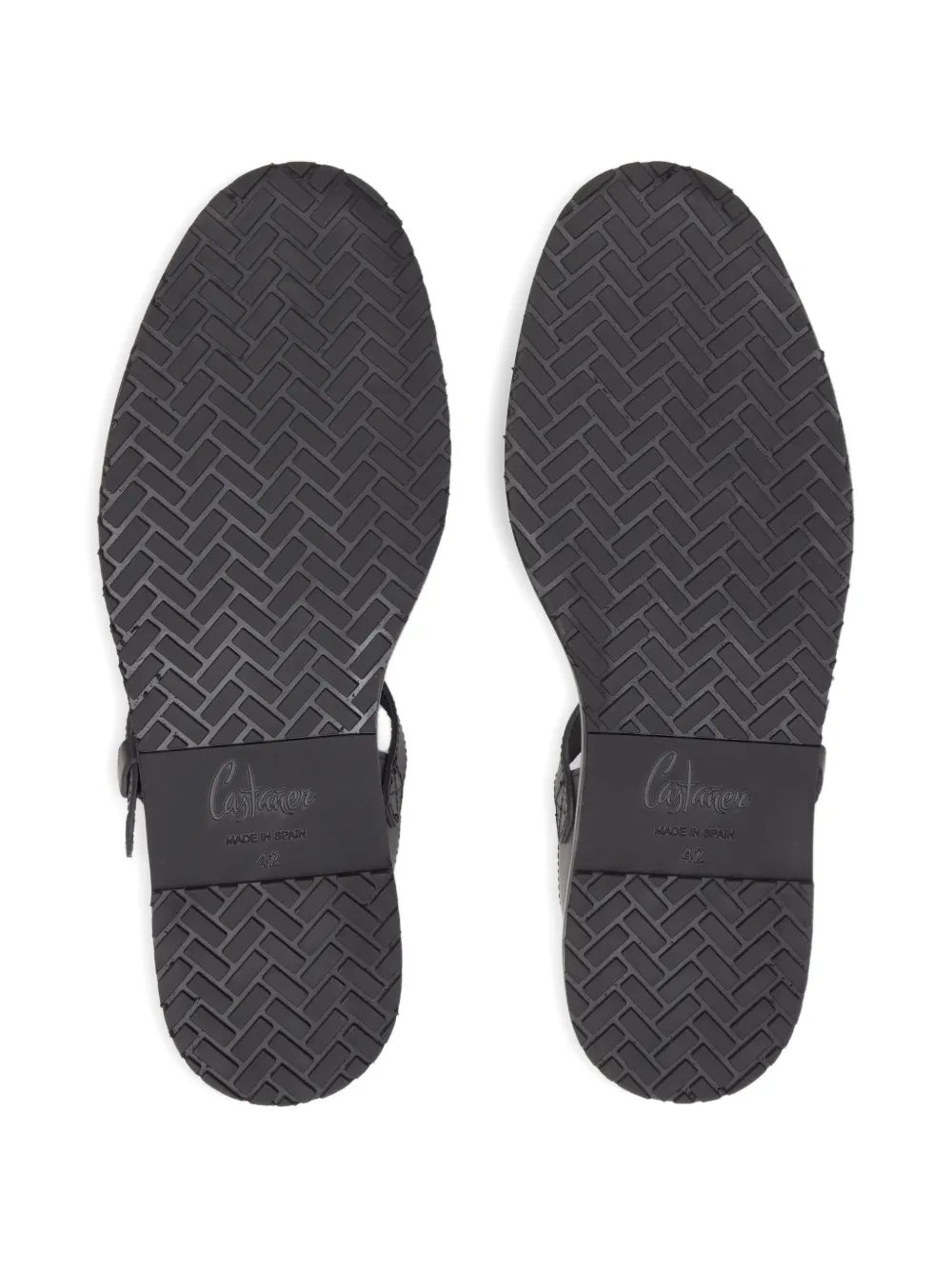 Castañer Fer leather sandals Zwart