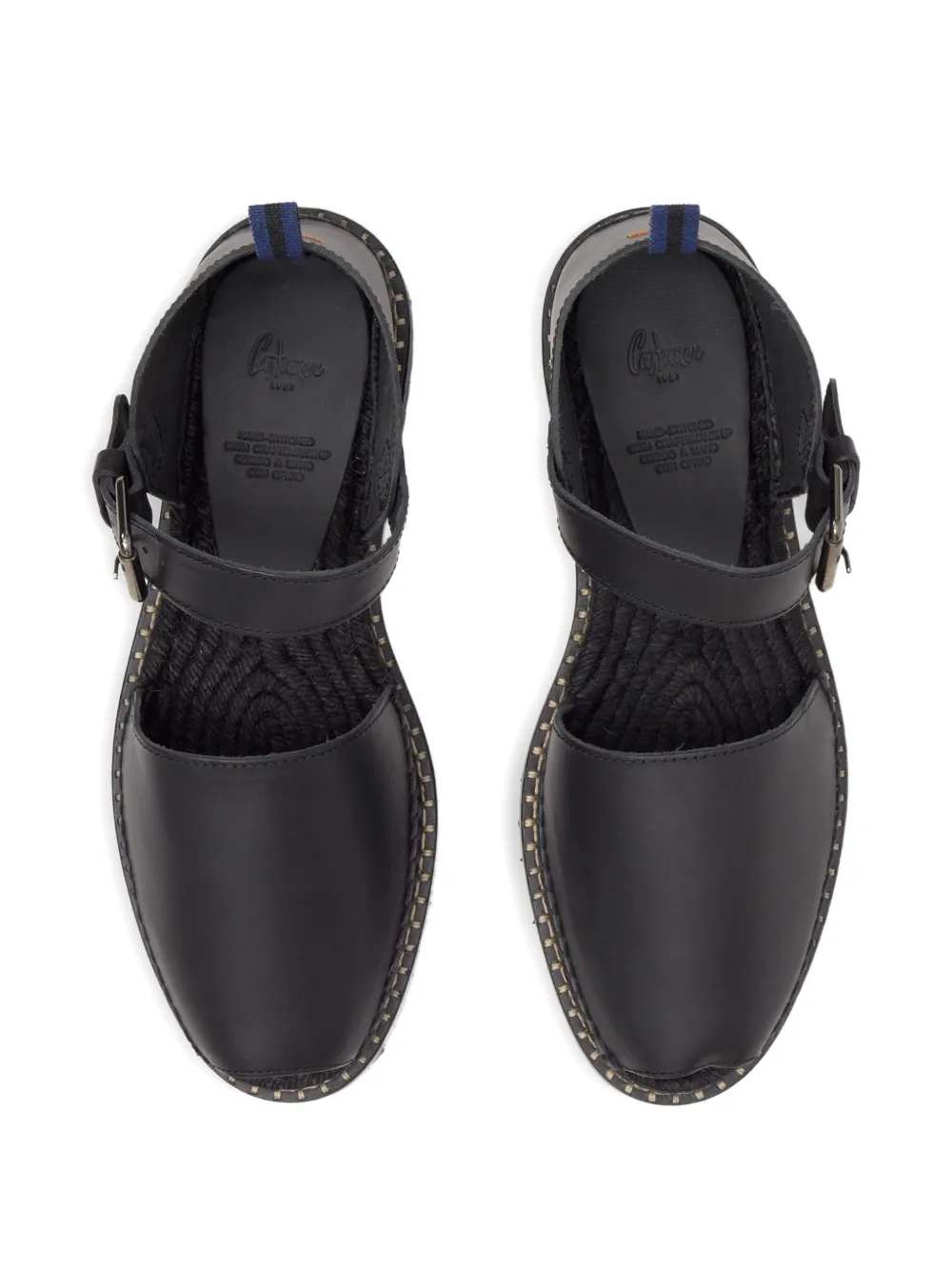 Castañer Fer leather sandals Zwart