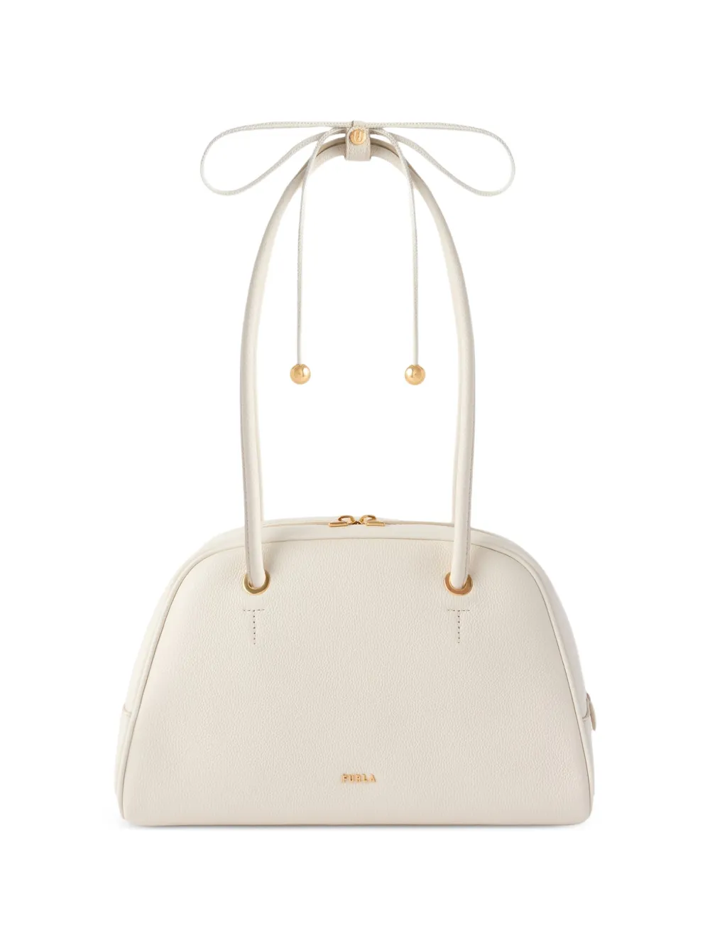 Furla Dome leather tote bag - Bianco