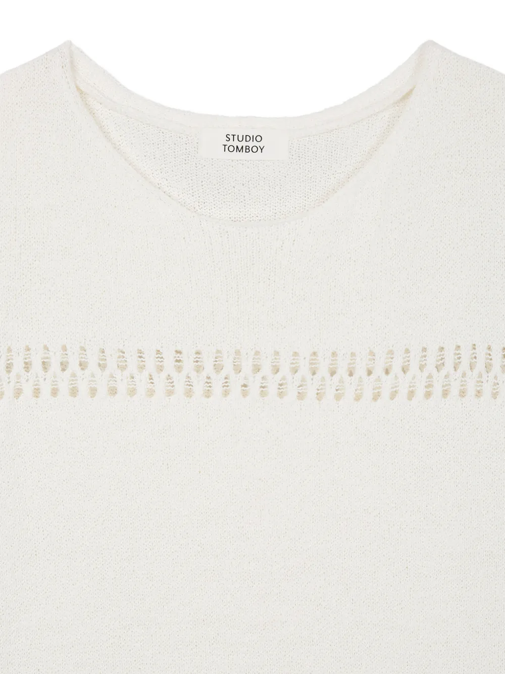 TOMBOY Mouwloze maxi-jurk met punch-detail Beige