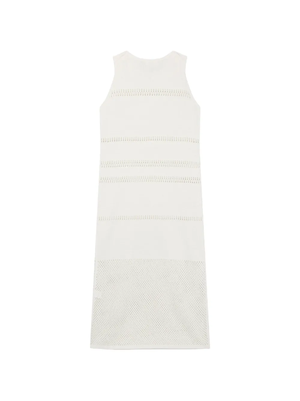 TOMBOY Mouwloze maxi-jurk met punch-detail Beige