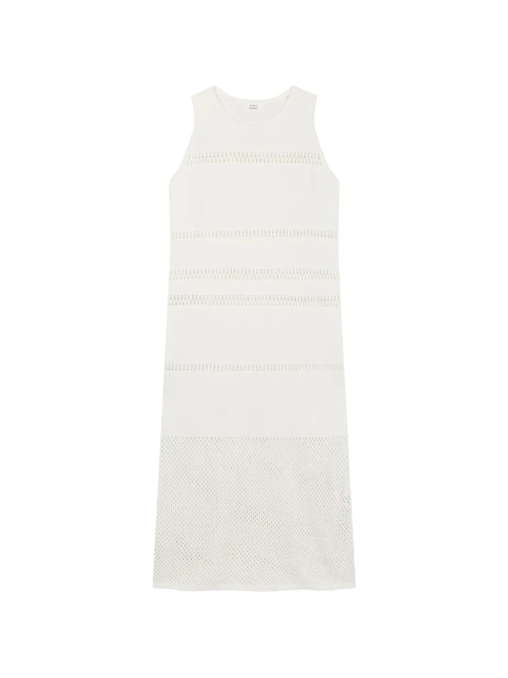 TOMBOY punch-detail sleeveless maxi dress - Nude