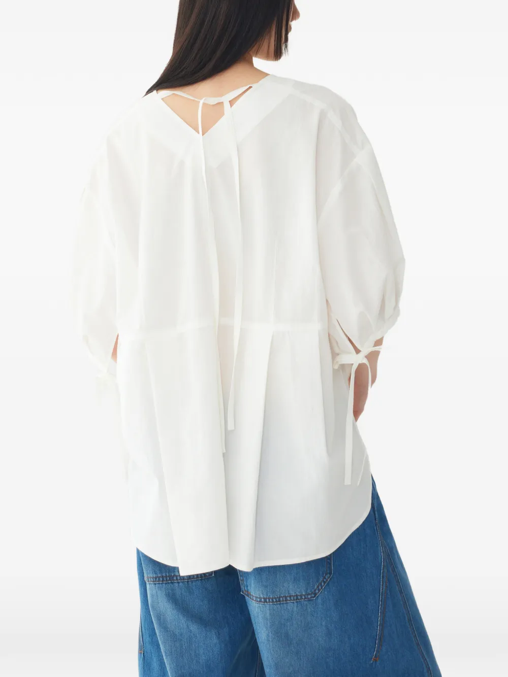 TOMBOY Blouse met pofmouwen Wit