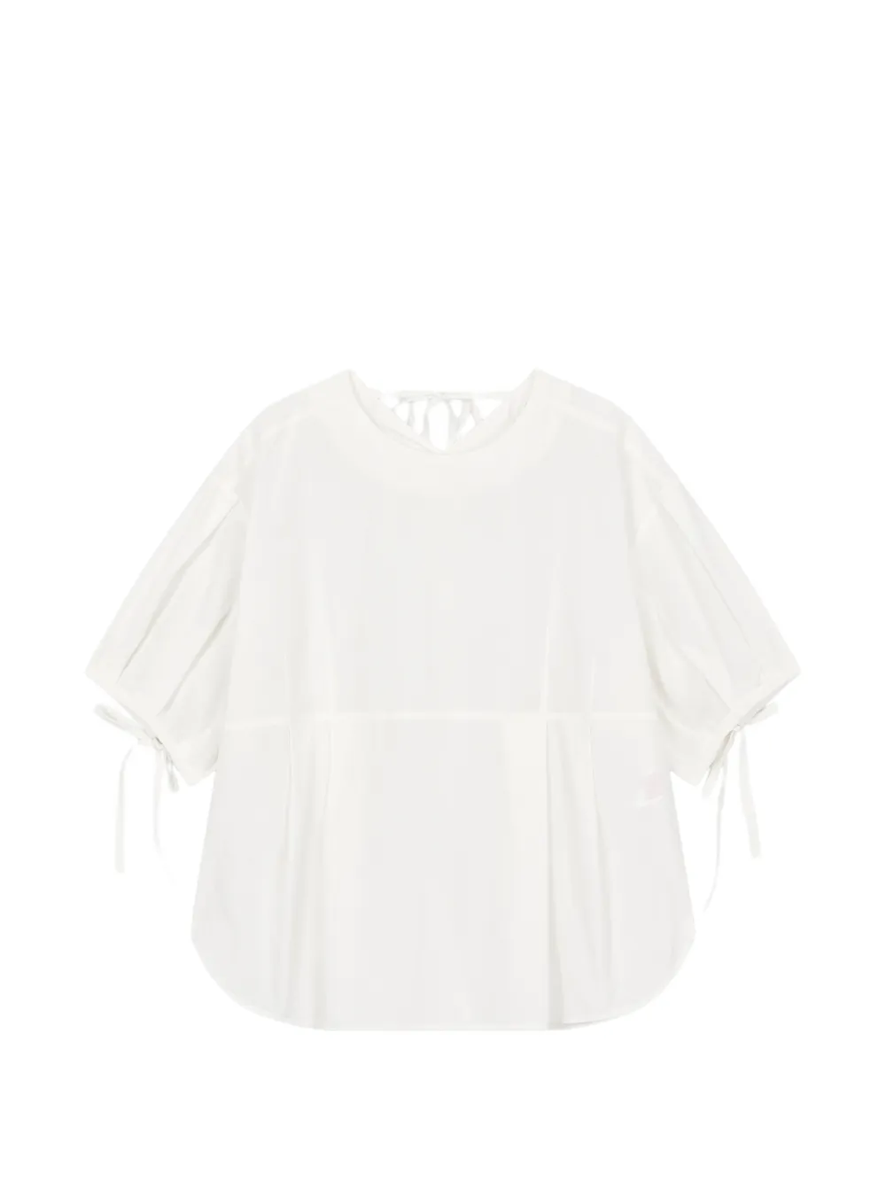 TOMBOY puff-sleeve tie-fastening blouse - Bianco
