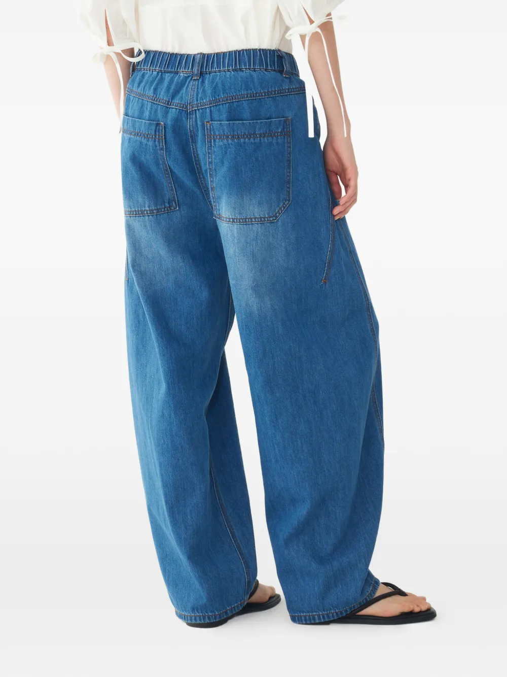 TOMBOY Curved denim jeans Blauw