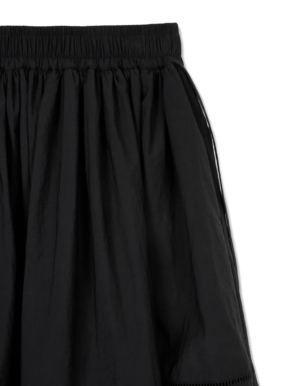 TOMBOY Gesmockte maxi-rok met stiksel Zwart