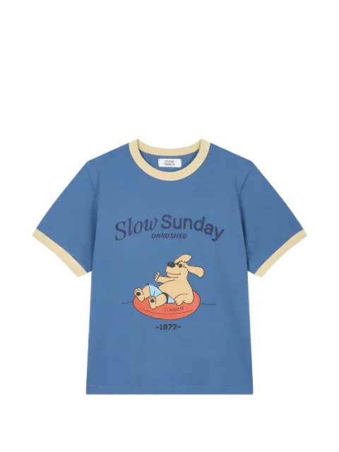 TOMBOY character-print ringer T-shirt
