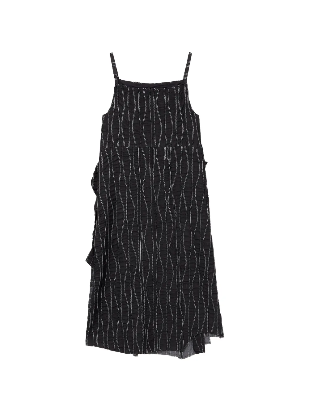 TOMBOY Maxi-jurk met ruches en stiksel Zwart