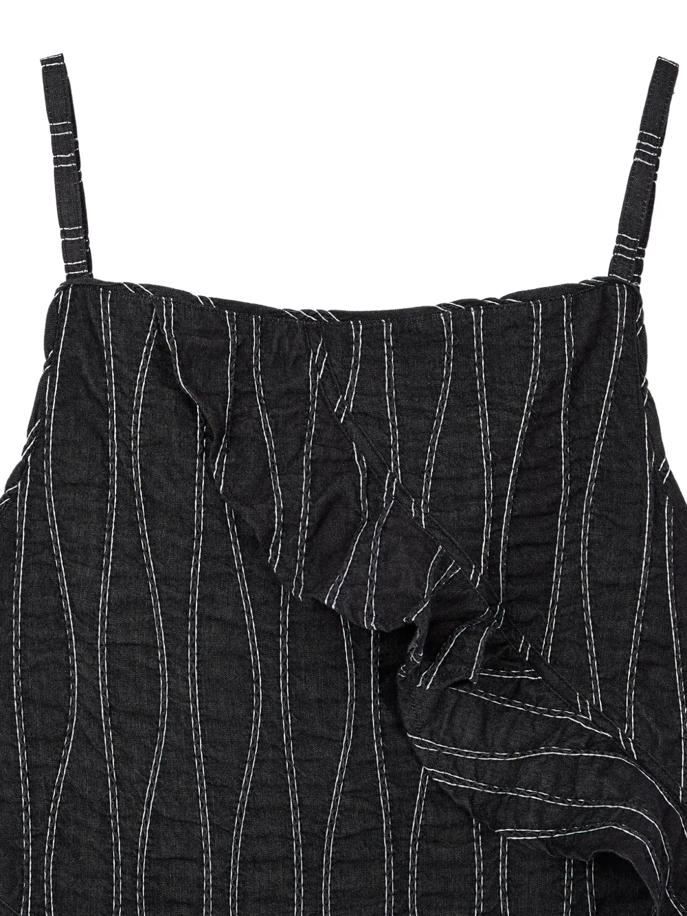 TOMBOY Maxi-jurk met ruches en stiksel Zwart