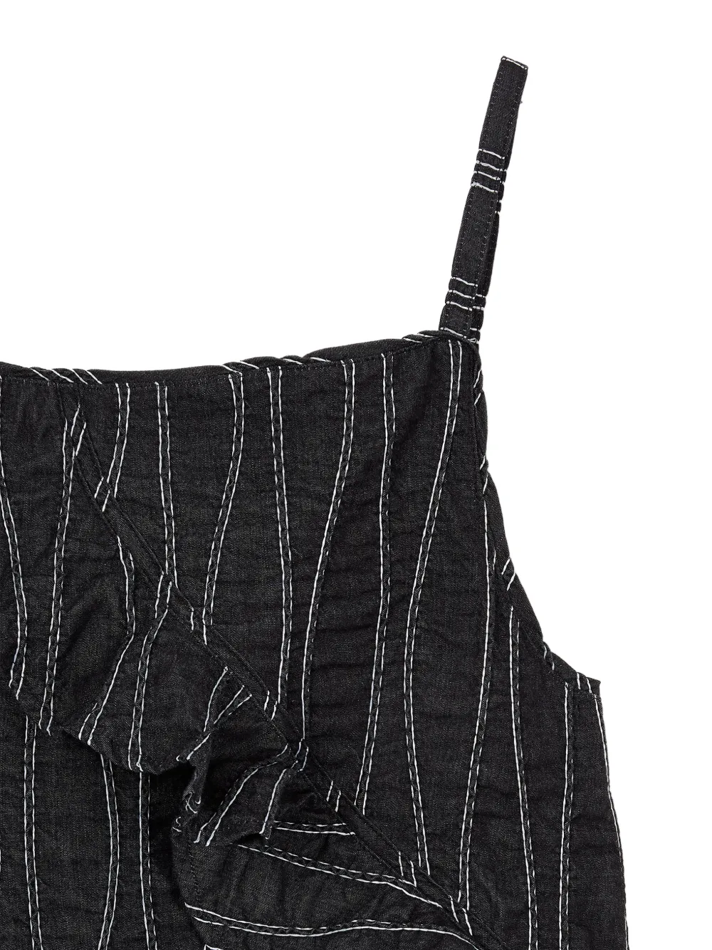 TOMBOY Maxi-jurk met ruches en stiksel Zwart