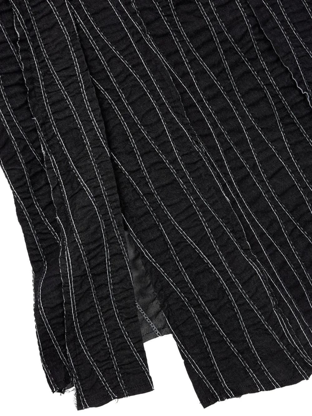 TOMBOY Maxi-jurk met ruches en stiksel Zwart