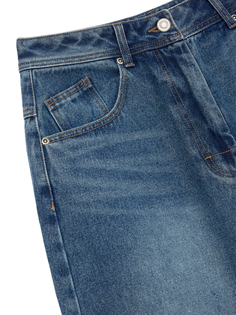 TOMBOY Ruimvallende denim shorts Blauw