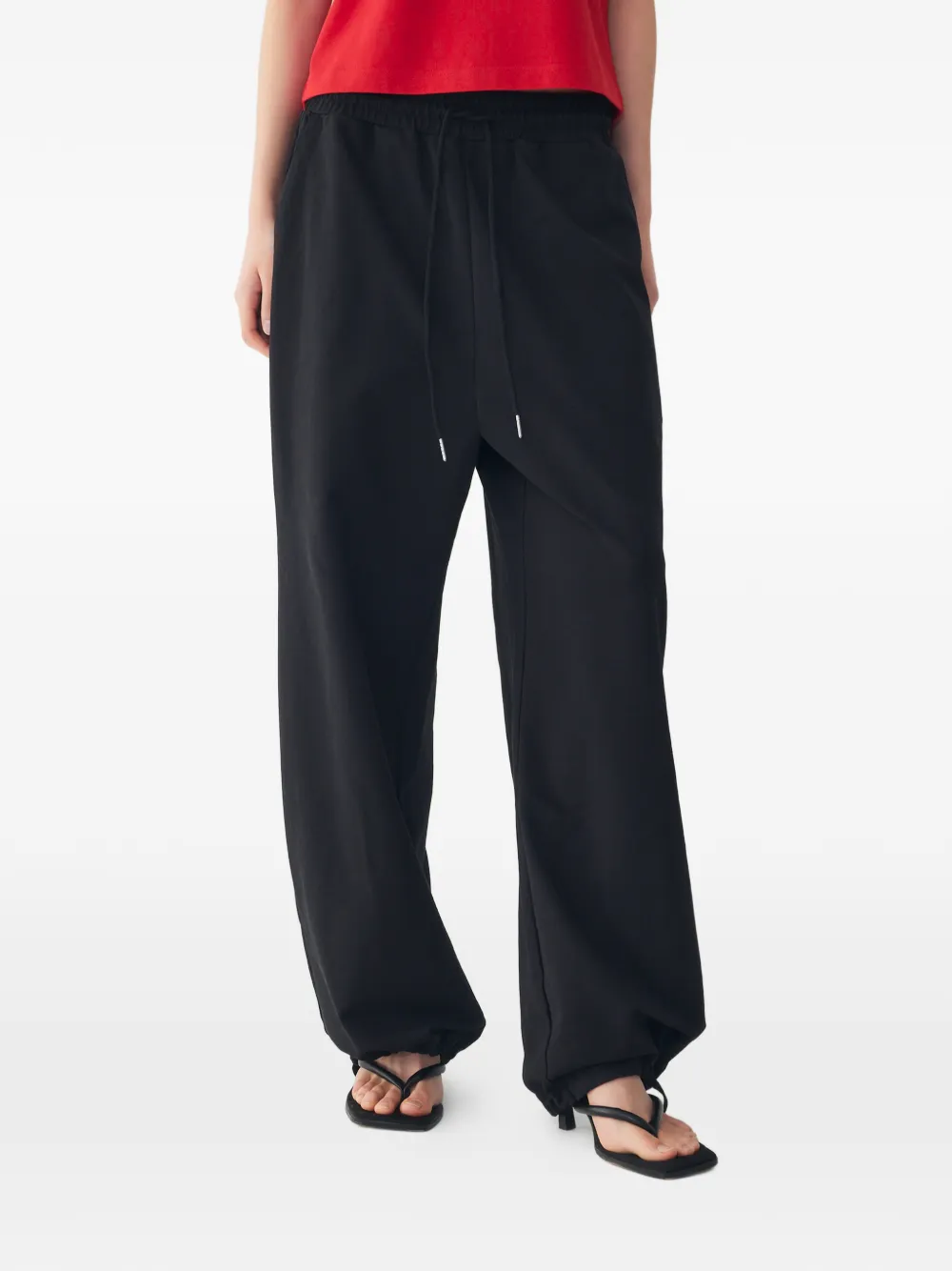 TOMBOY Broek met trekkoordtaille Zwart
