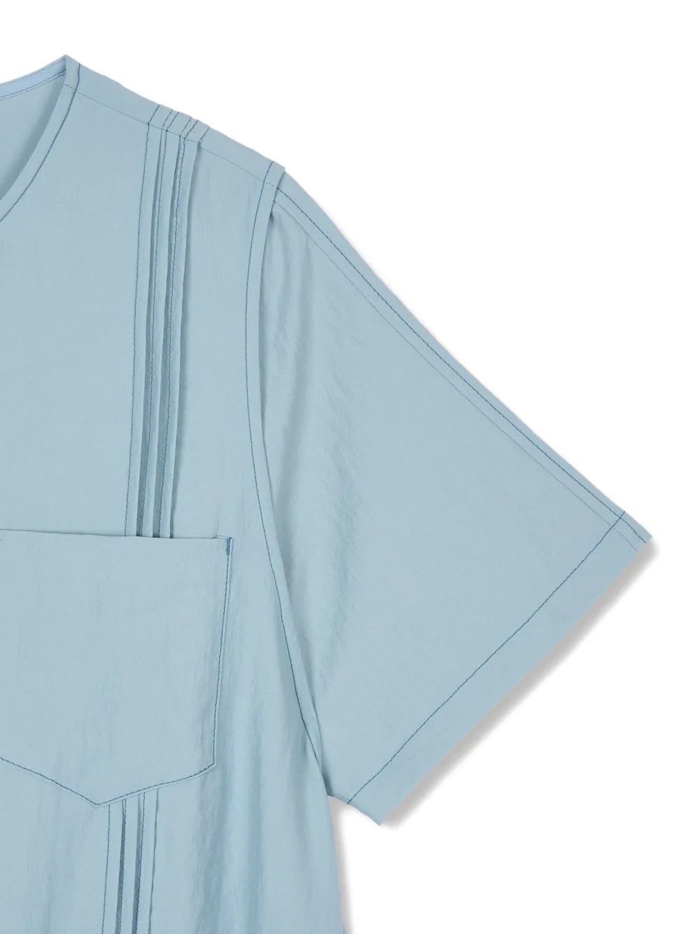 TOMBOY Jurk met gesmockt detail en borstzak Blauw