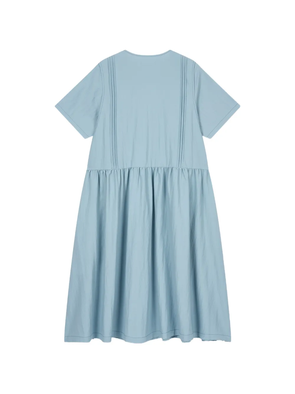 TOMBOY Jurk met gesmockt detail en borstzak Blauw