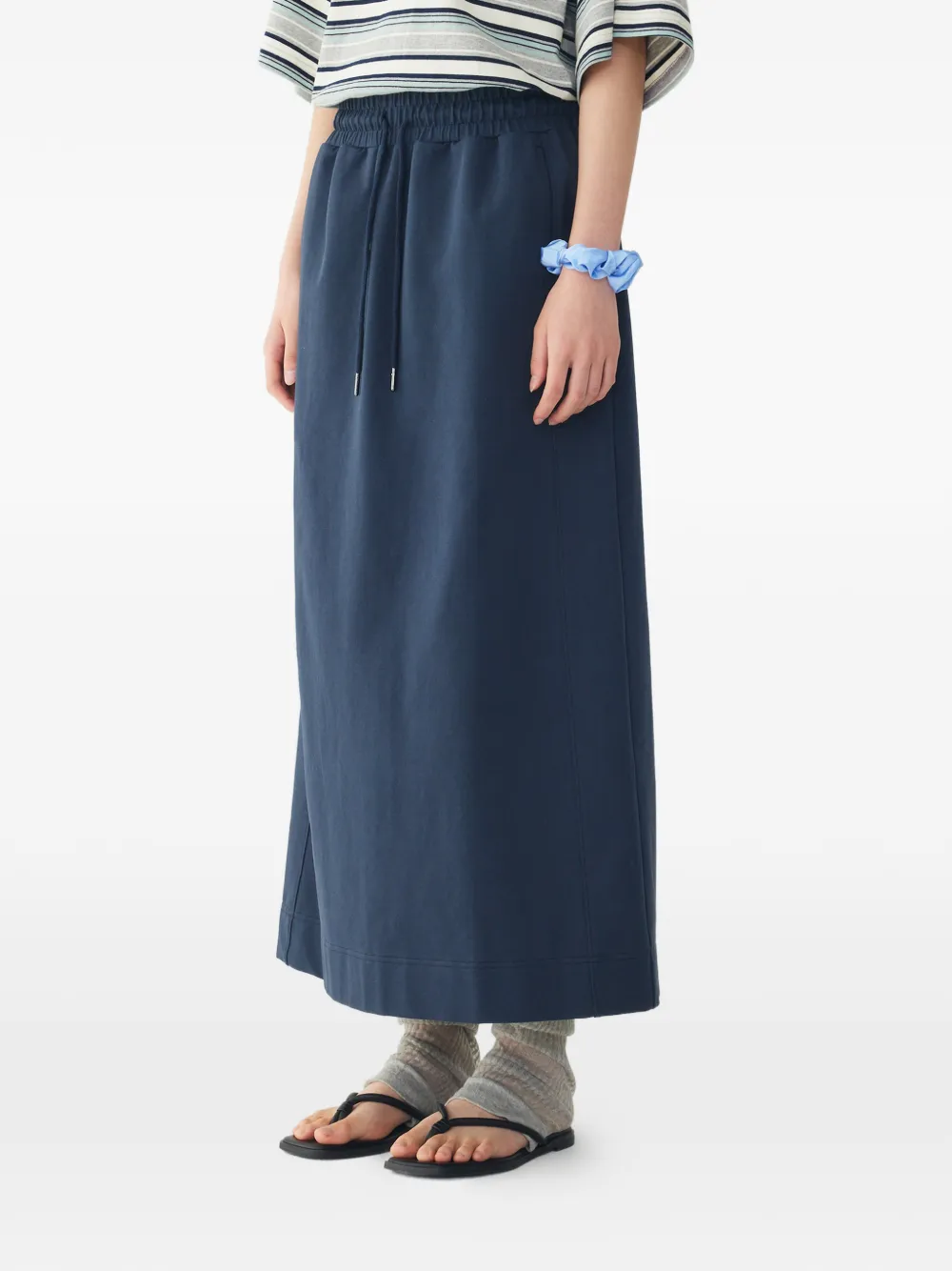 TOMBOY Rok met trekkoordtaille en split Blauw