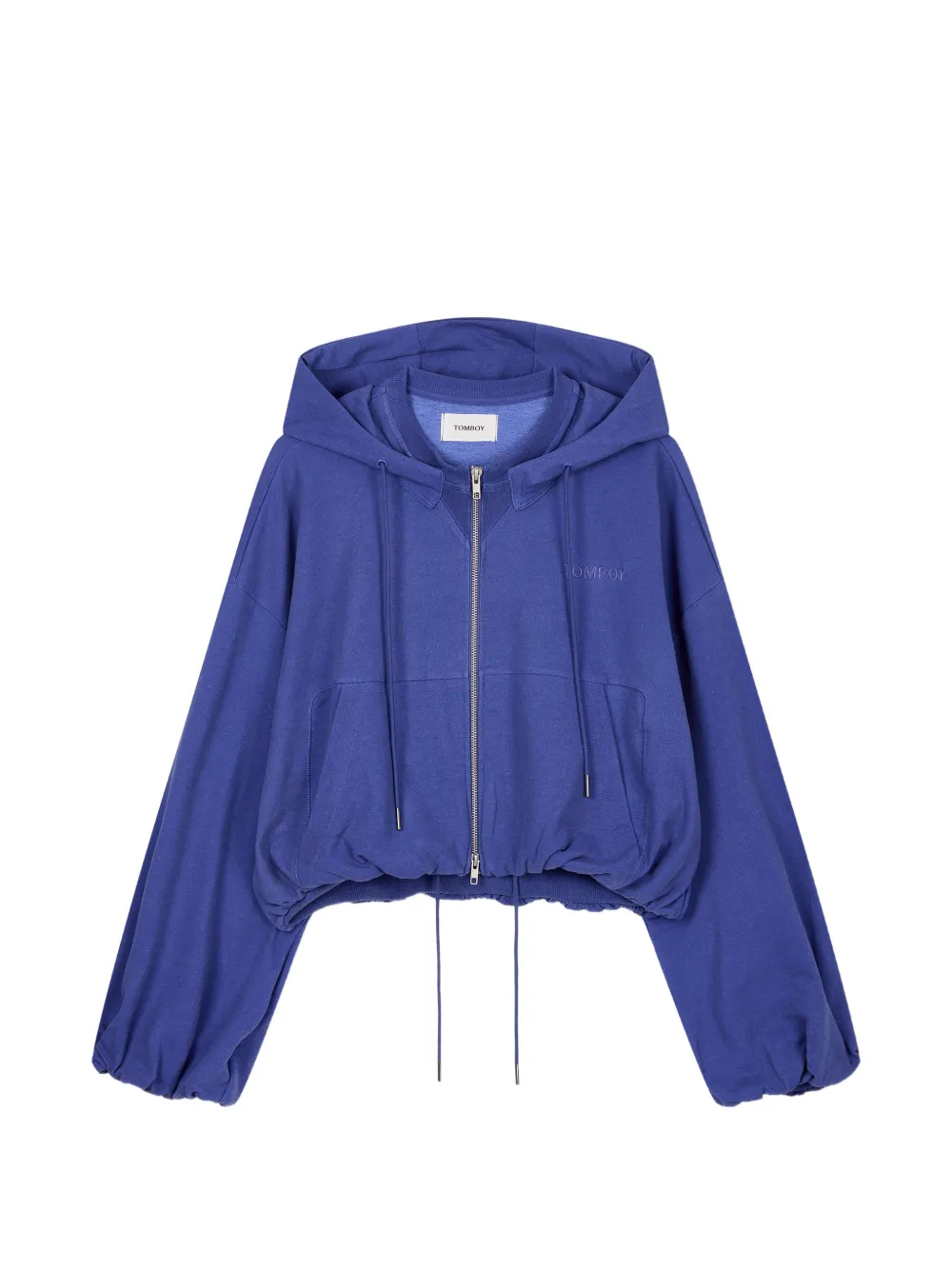 TOMBOY logo-embroidered drawstring hoodie - Blau