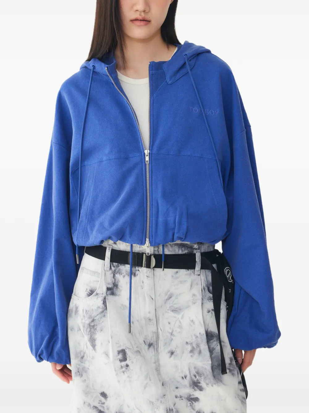 TOMBOY Hoodie met geborduurd logo Blauw