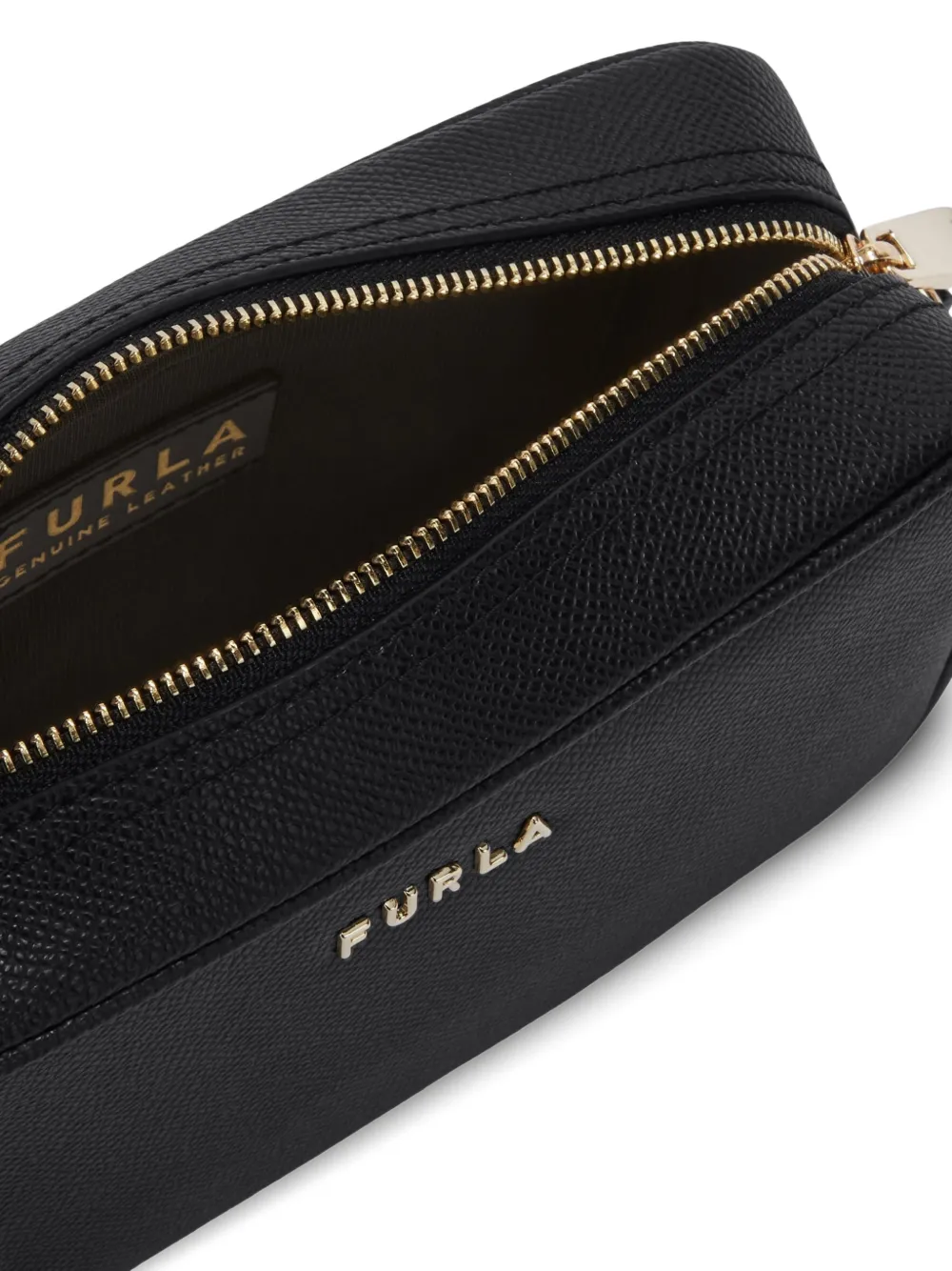 Furla XL Classic crossbodytas met logodetail Zwart