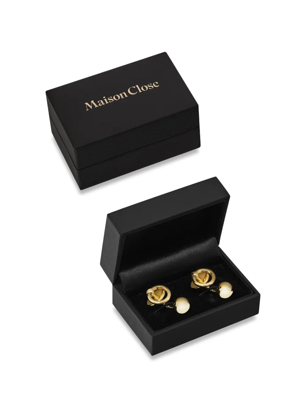 Maison Close Chambre Noire manchetknopen met ringdetail Goud