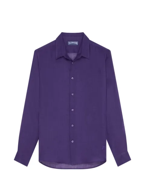 Vilebrequin embroidered long-sleeve shirt