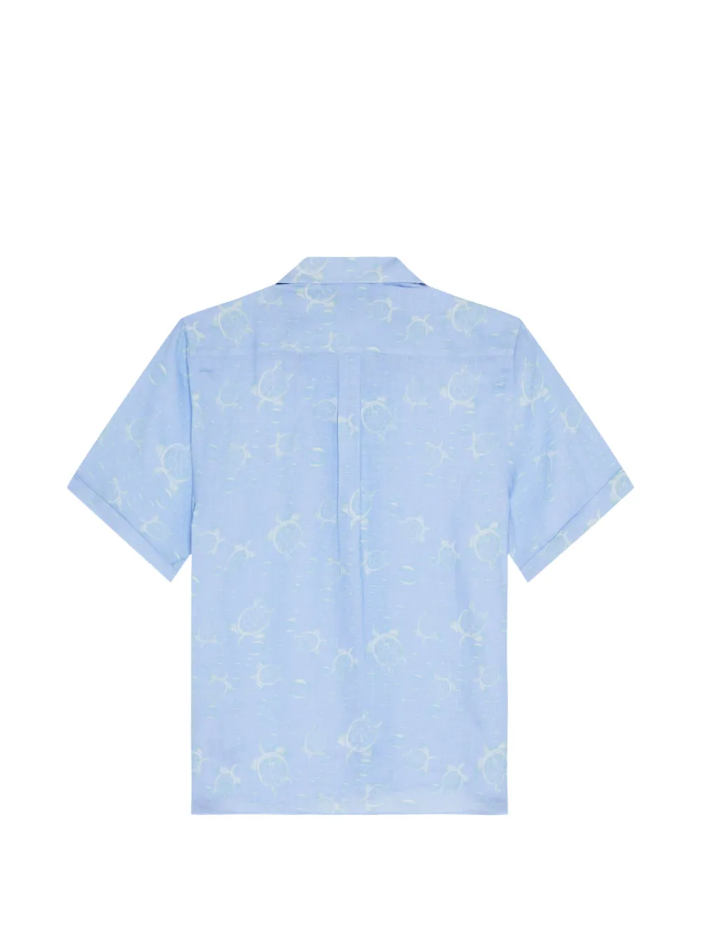 Vilebrequin Bowlingshirt met schildpadprint Blauw