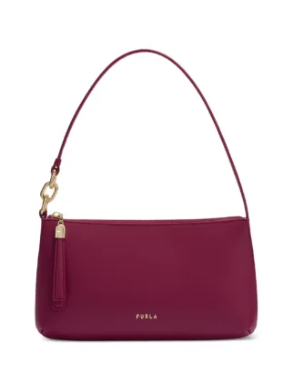 Furla XL Cassiopea Leather Shoulder Bag | Purple | FARFETCH