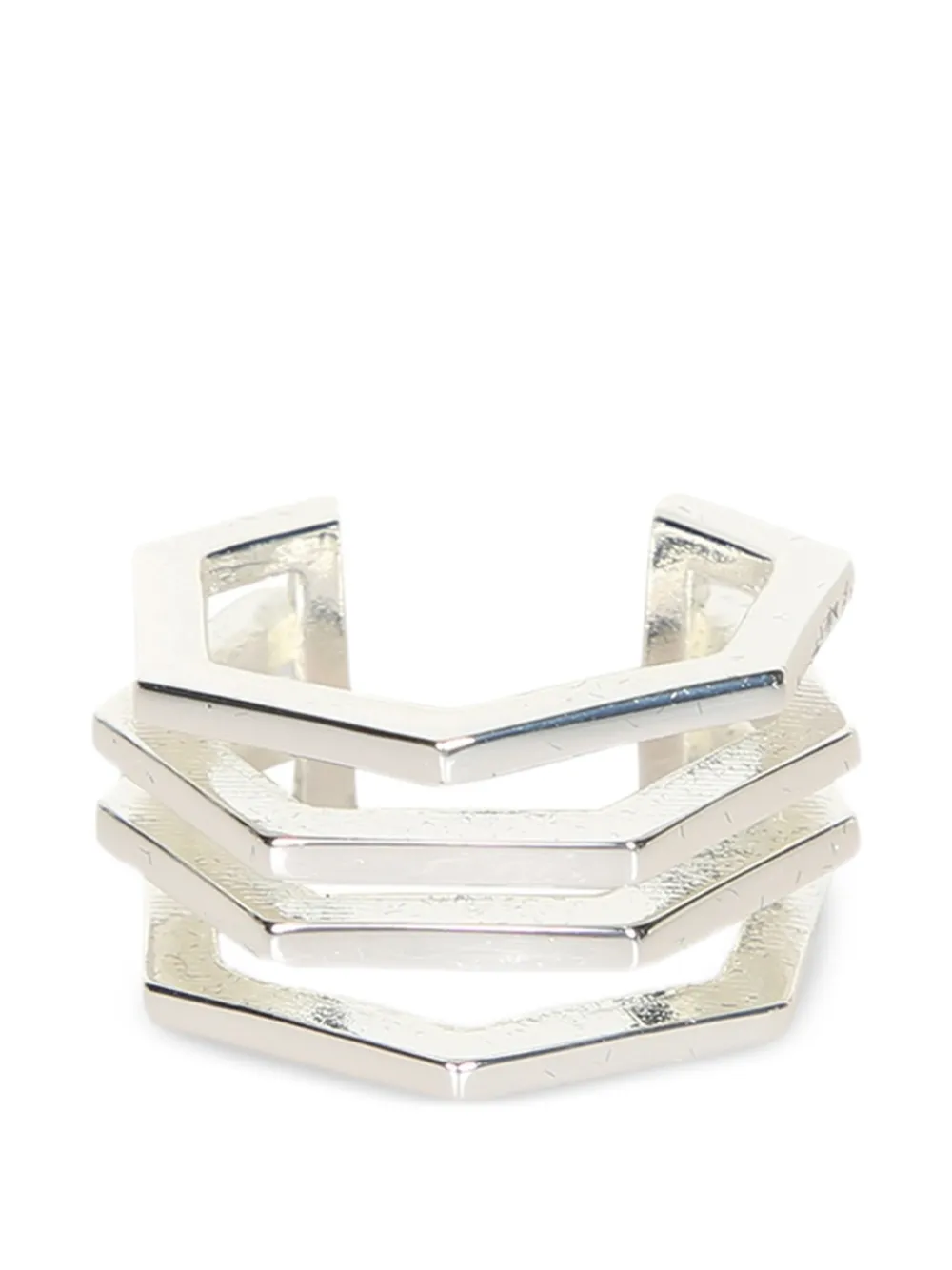 Federica Tosi geometric layered ring - Argento