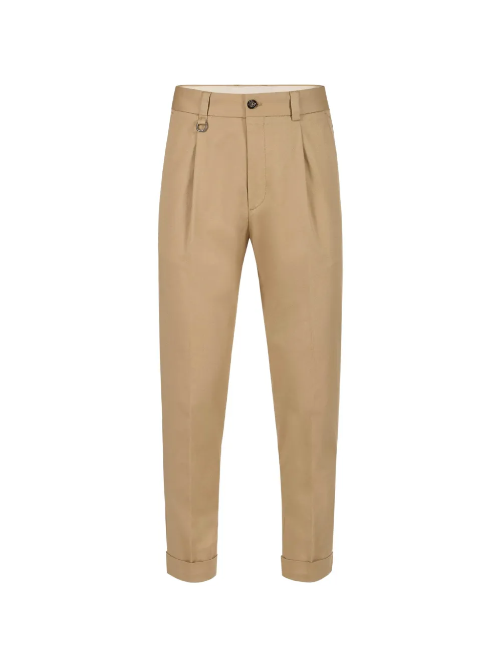Paolo Pecora pleated turn-up trousers - Toni neutri