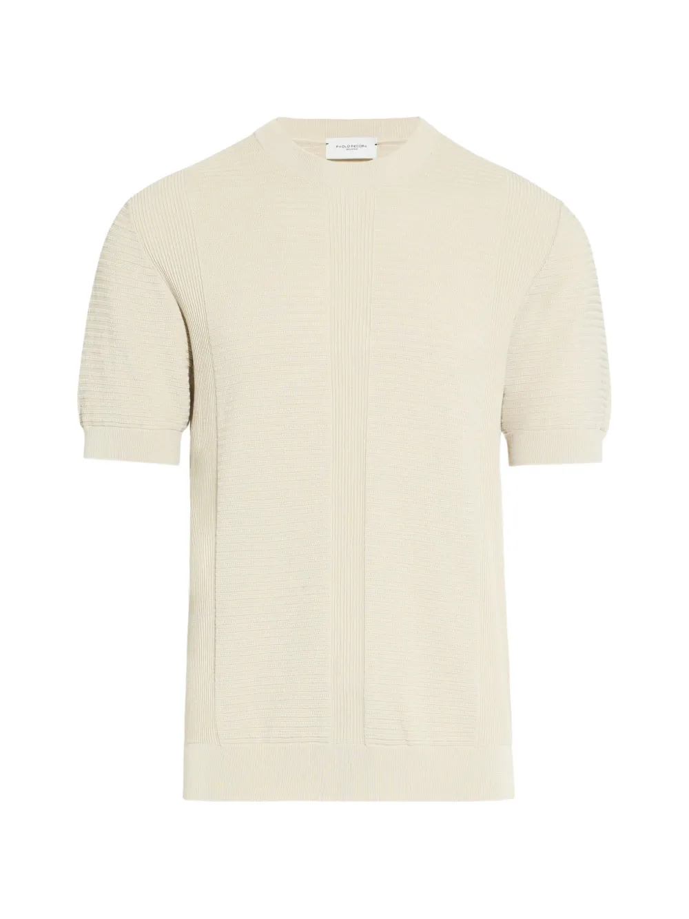 Paolo Pecora textured-knit short-sleeve T-shirt - Toni neutri