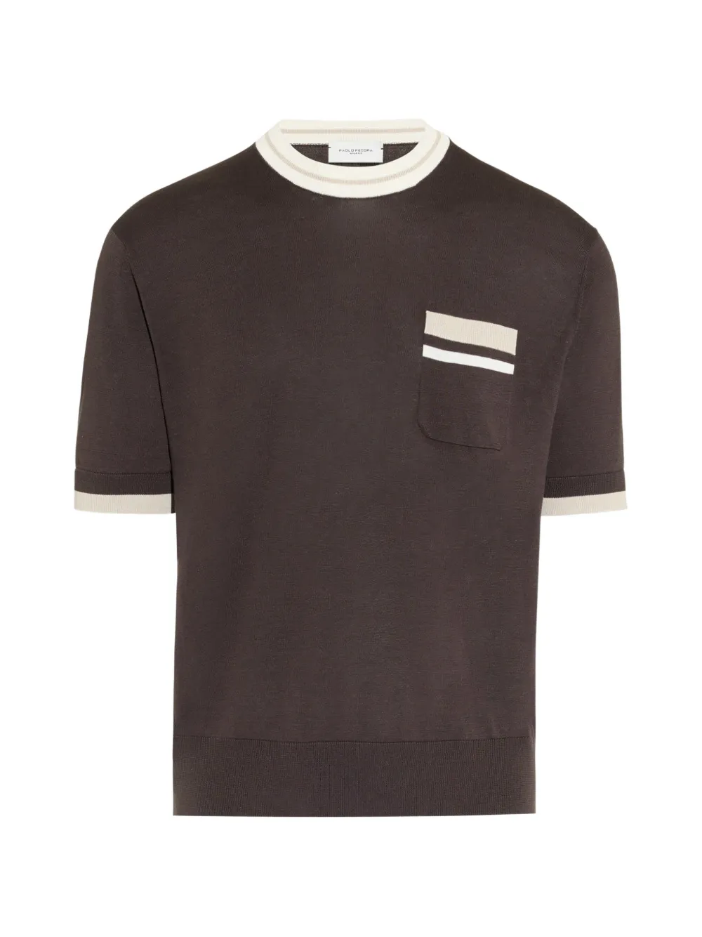 Paolo Pecora short-sleeve sweater - Marrone