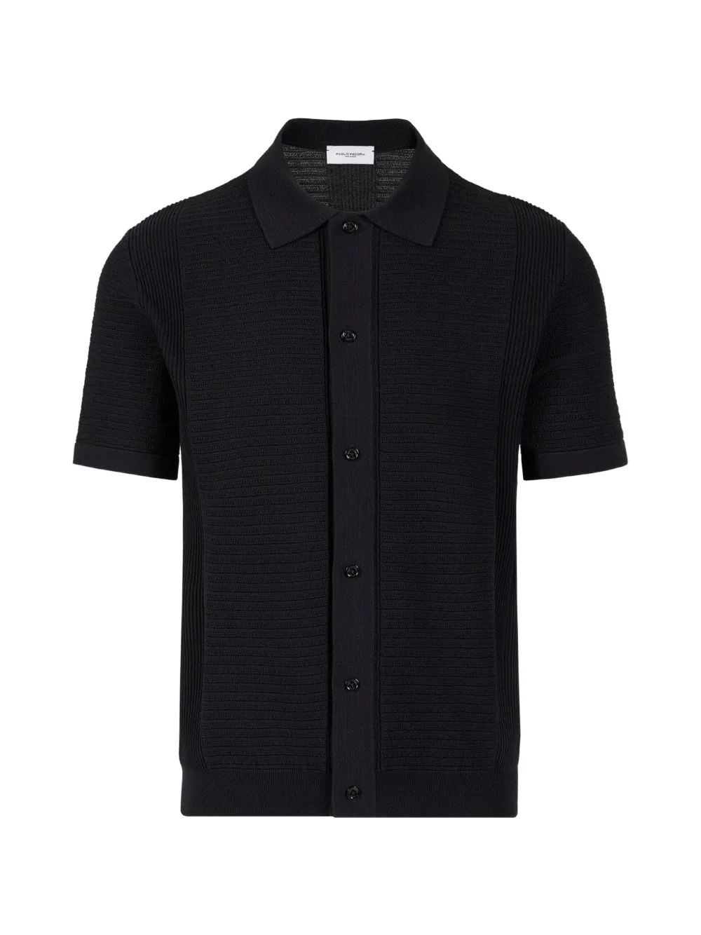Paolo Pecora textured-knit short-sleeve shirt - Nero