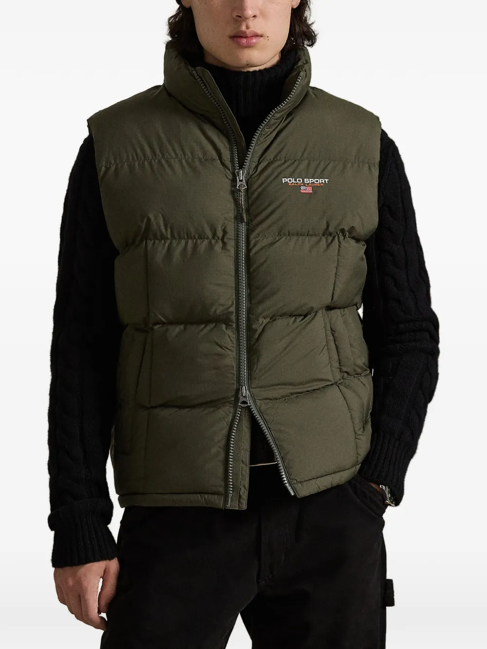 Polo Ralph Lauren Polo Sport gewatteerde bodywarmer Groen