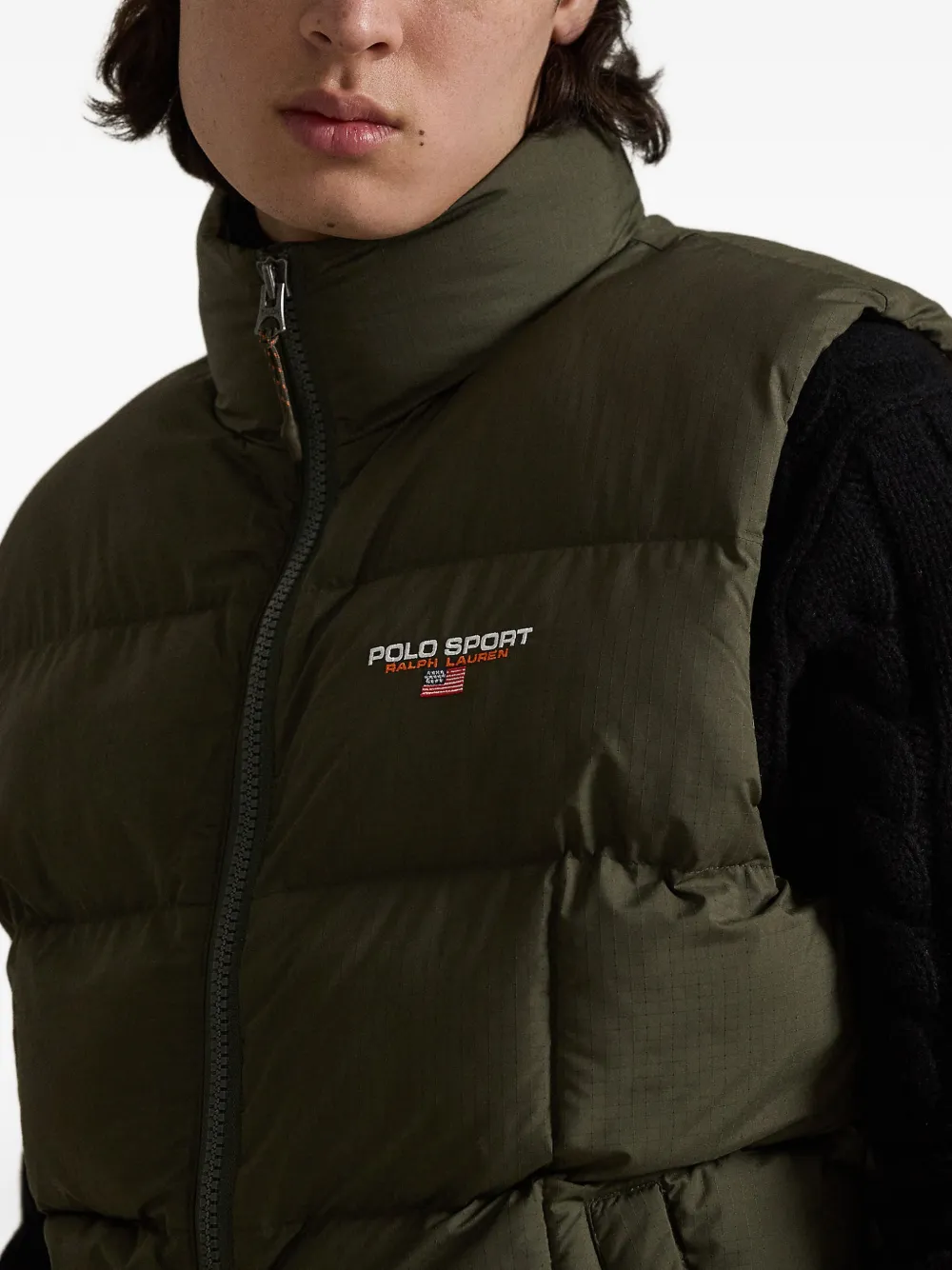 Polo Ralph Lauren Polo Sport gewatteerde bodywarmer Groen