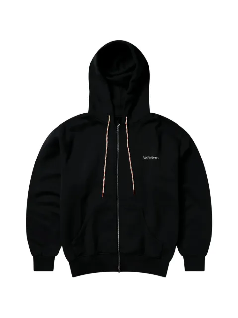 NO PROBLEMO Mini Problemo logo-print zip-up hoodie