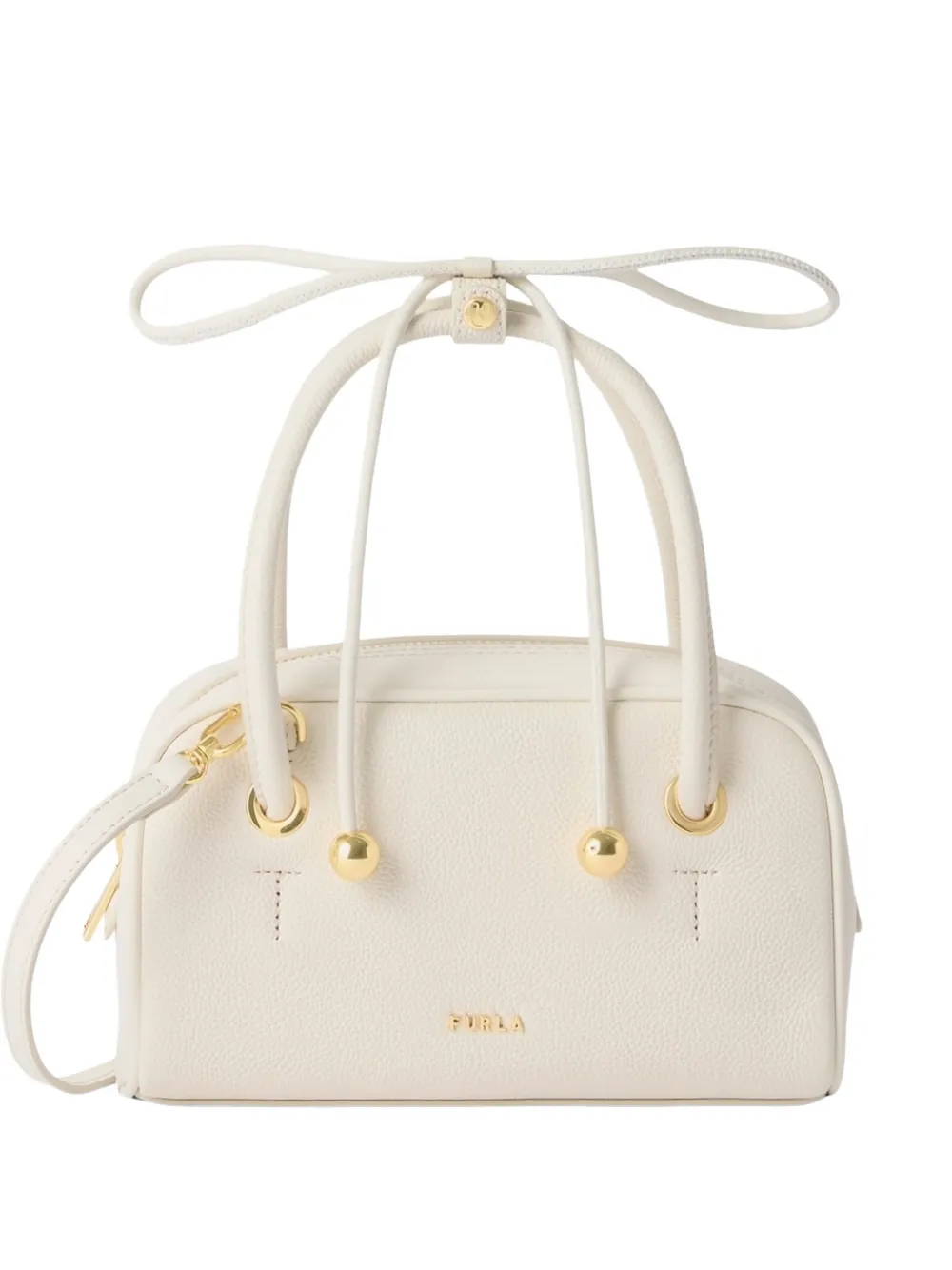 Furla XL Dome leather cross body bag - Bianco