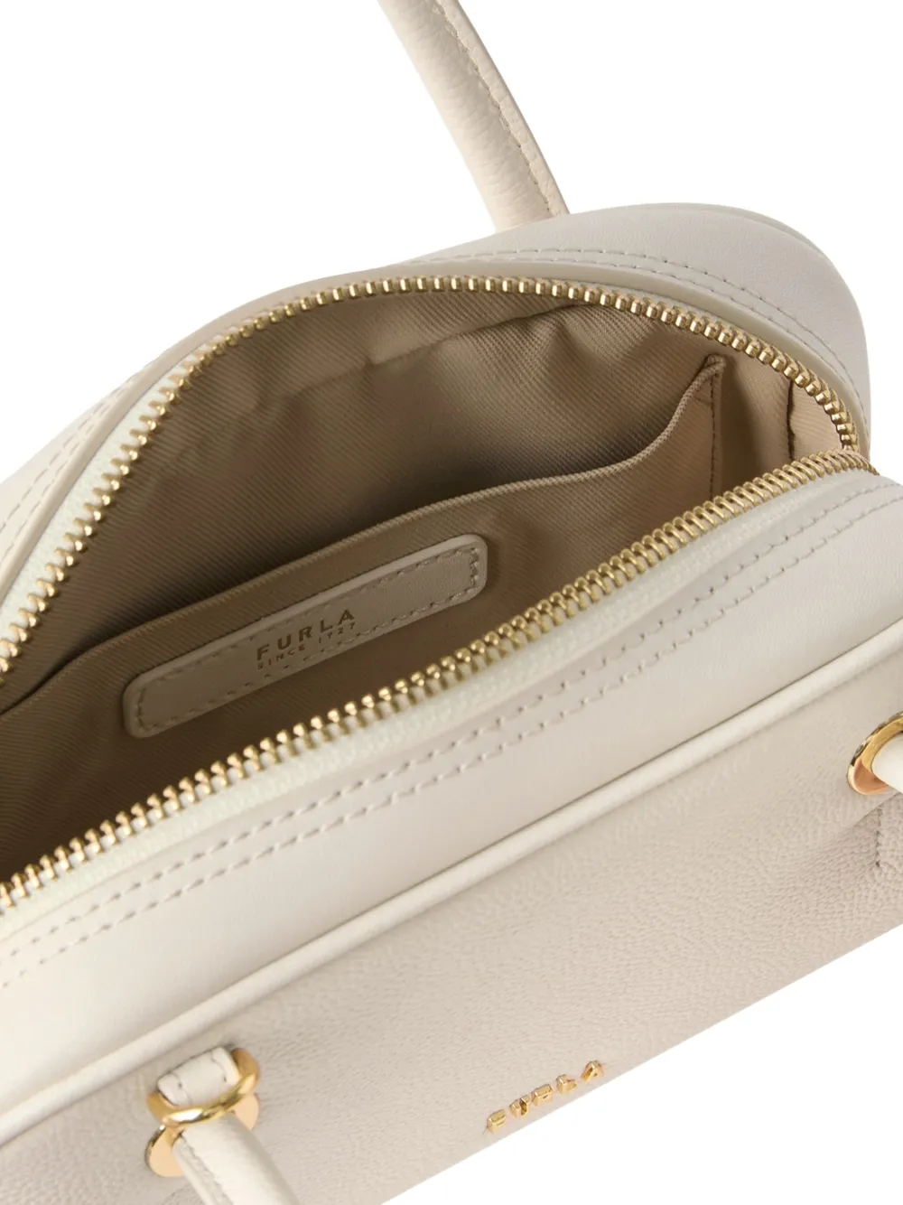 Furla Grote Dome leren crossbodytas Wit