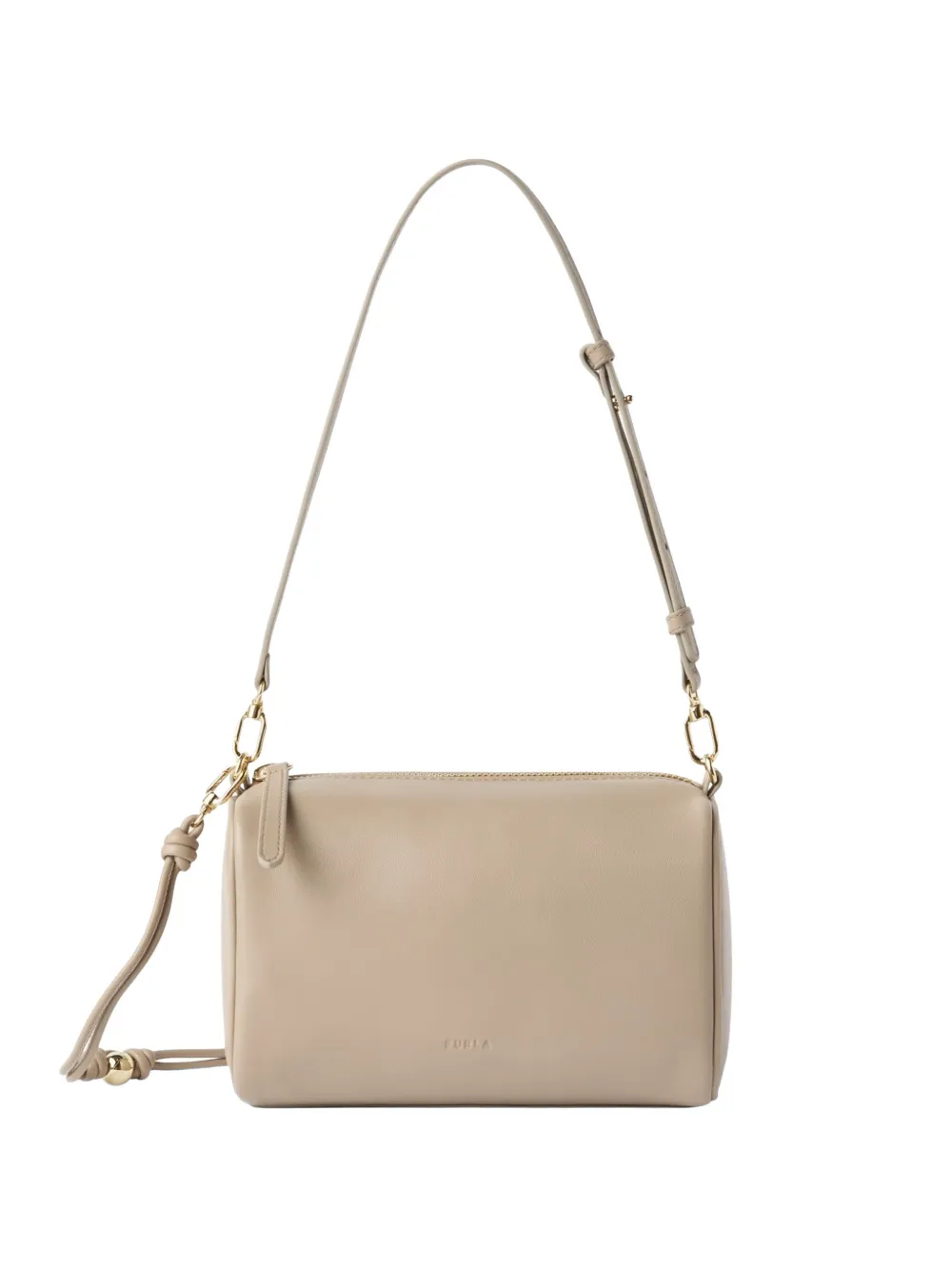 Furla logo-print leather cross body bag - Toni neutri