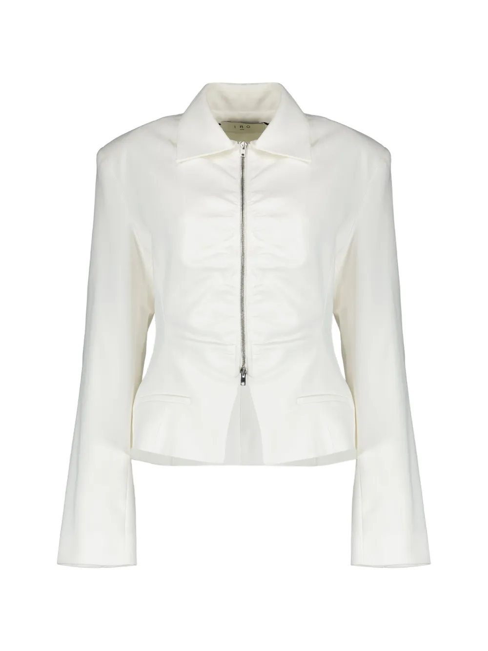 IRO ruched zip-up jacket - Bianco