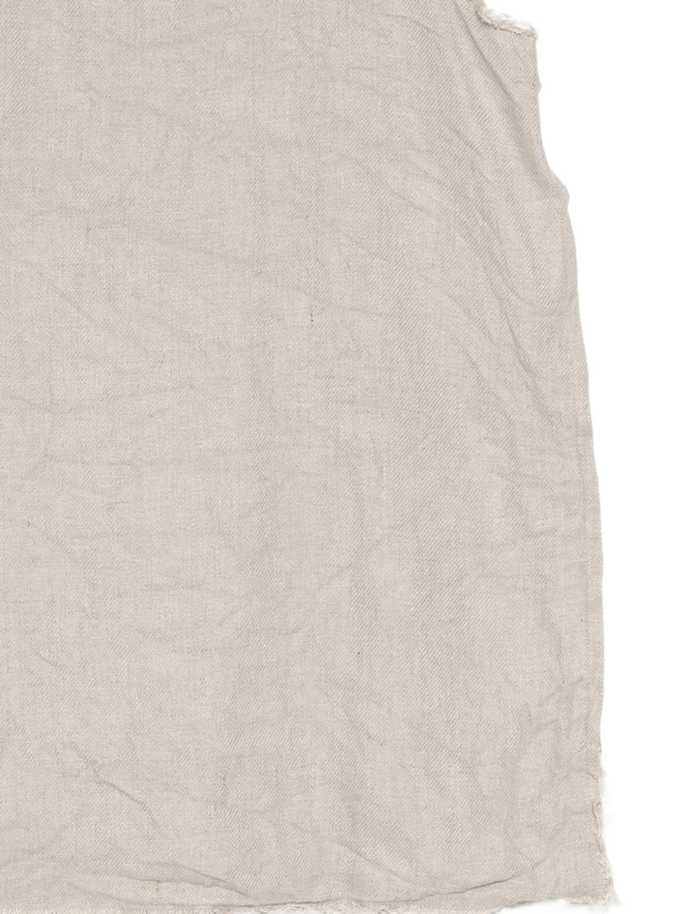 Comme Des Garçons Mouwloze top met franje afwerking Beige