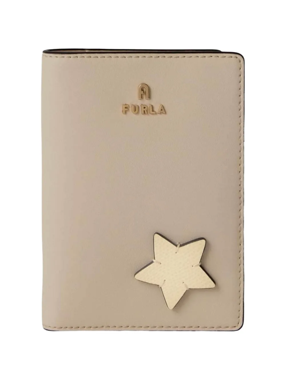 Furla S Camelia star-patch passport holder - Toni neutri