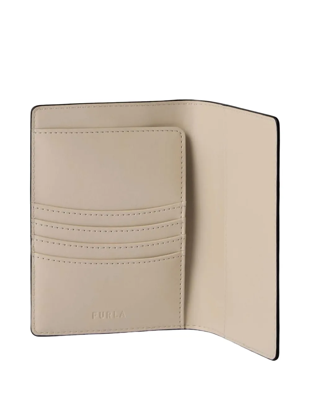 Furla S Camelia paspoorthoes met sterpatch Beige