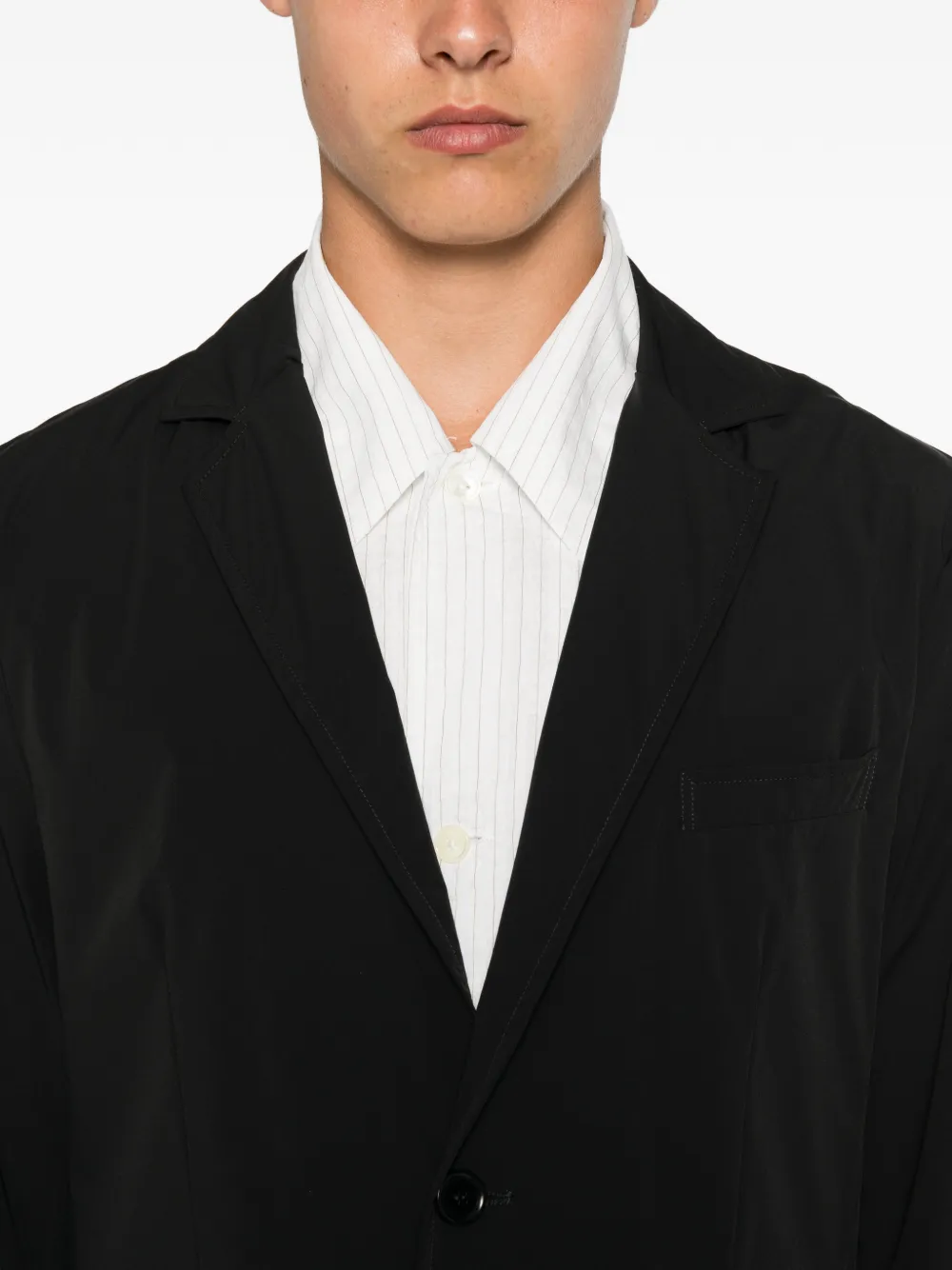 ASPESI Blazer met enkele rij knopen en gekerfde revers Zwart