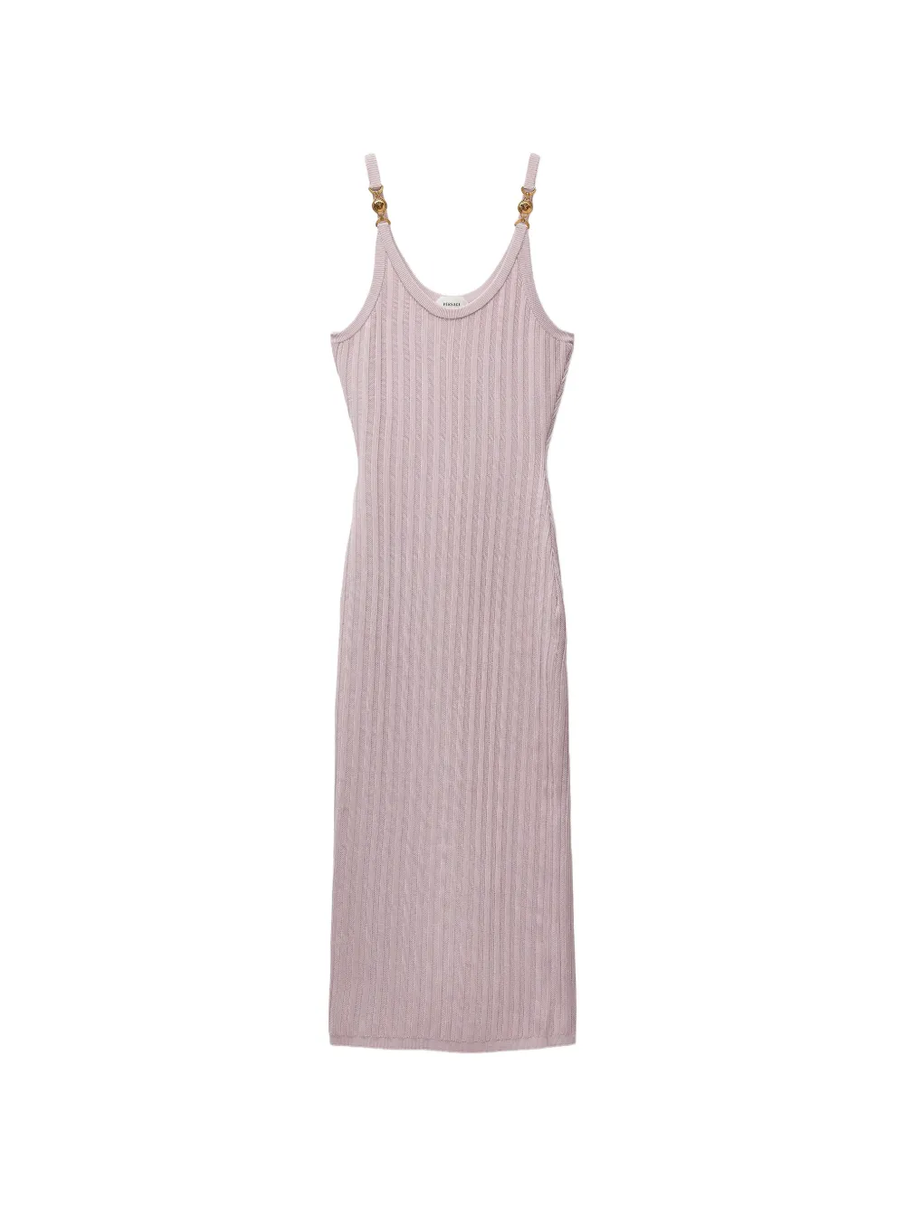 Versace viscose mesh ribbed-knit midi dress - Rosa